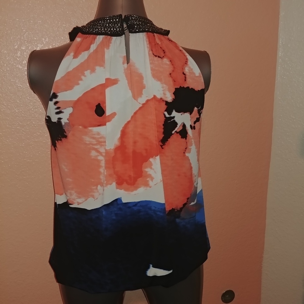 Sleeveless Print Top - Picture 3 of 4